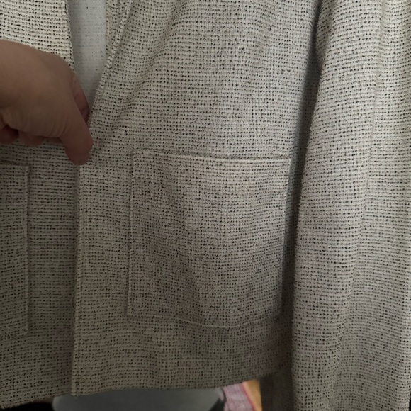 J.Crew 365 Boucle Cream Open Front Blazer, Size Large - Picture 5 of 11